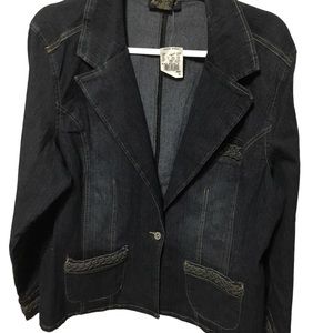 Ashley Stewart Size 16 Denim Jacket NWT